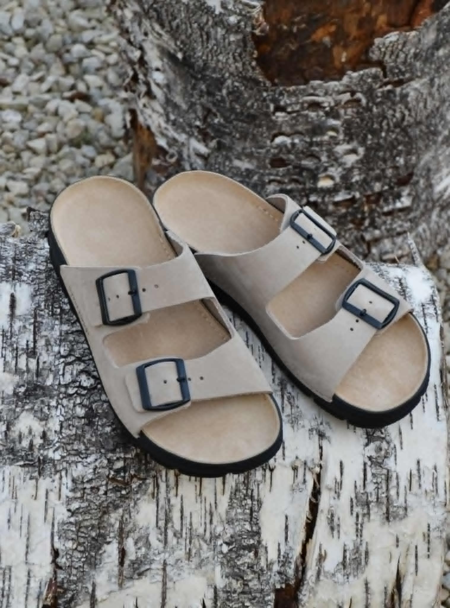 Meeliku Leather Sandals – Beige - Image 4